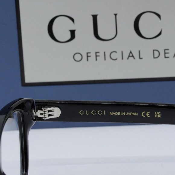 FINAL PRICE NEW GUCCI GG0006OAN 001 BLACK EYEGLASSES - Picture 5 of 9